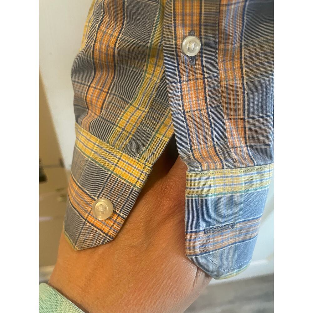 LAND'S END Men's Tailored Fit No Iron Twill Long Sleeve Shirt. 16x35 - Picture 7 of 10